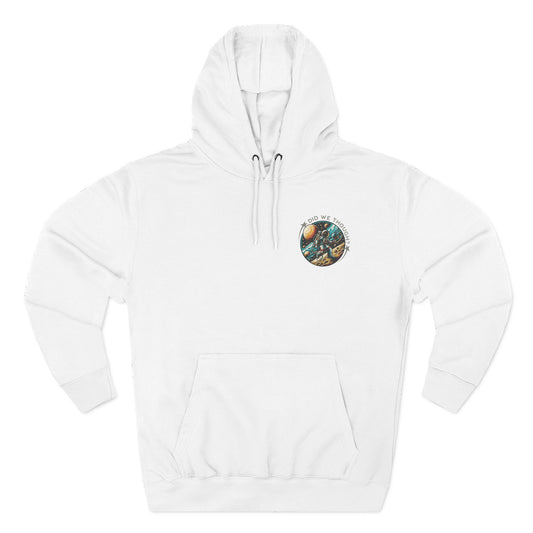 Astronaut Graphic Hoodie — "Did We Thought?" Space Exploration Pullover