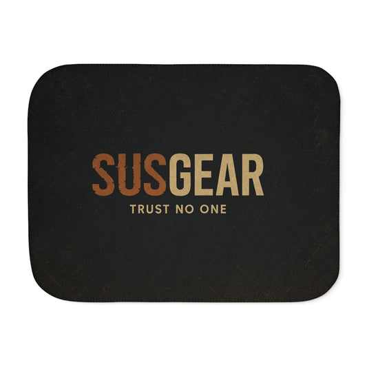 "Trust No One" Sherpa Blanket - SUSGEAR Cozy Two-Tone Throw