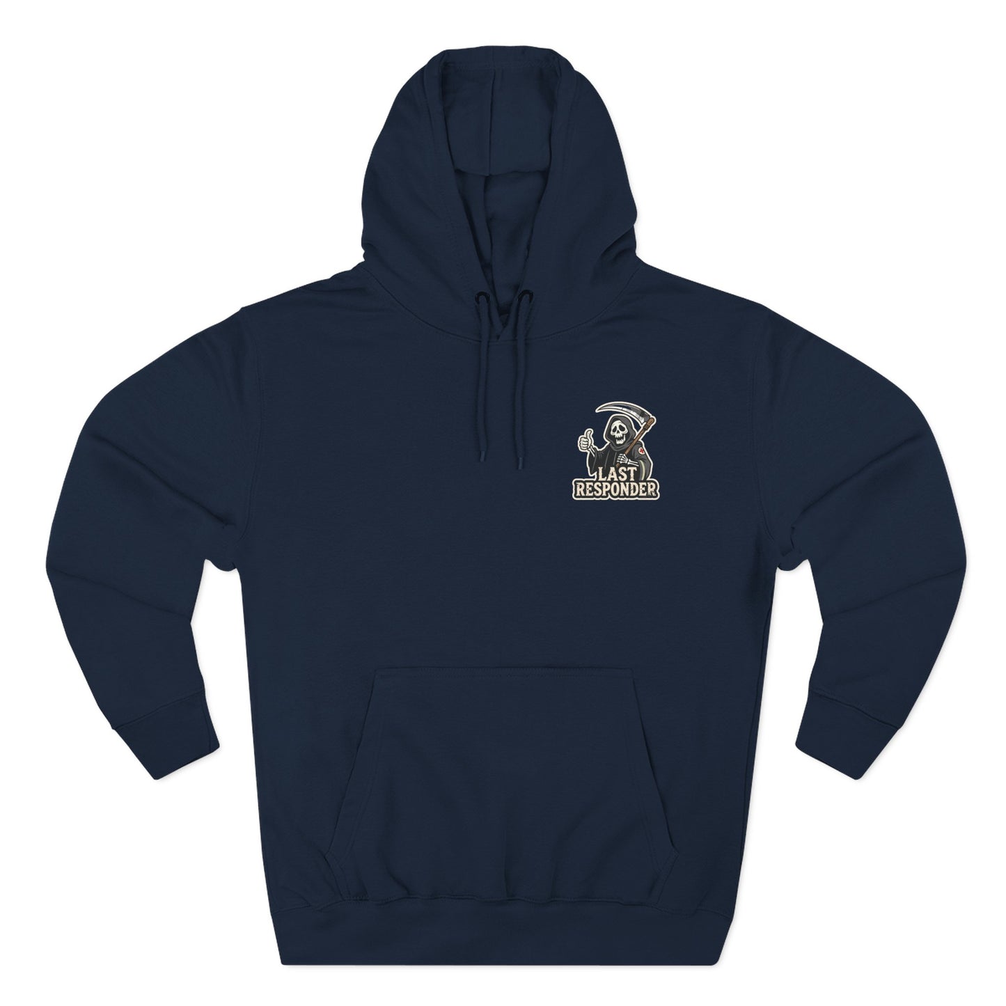 "Last Responder" Pullover Hoodie - Grim Reaper Graphic for EMT & Medical Professionals