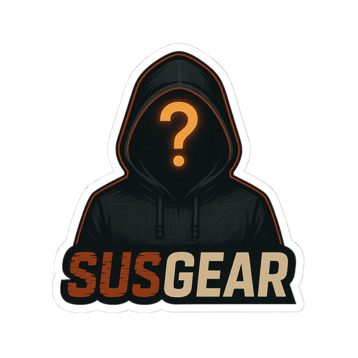 Mysterious Hoodie Figure Stickers - SUSGEAR Kiss-Cut Vinyl
