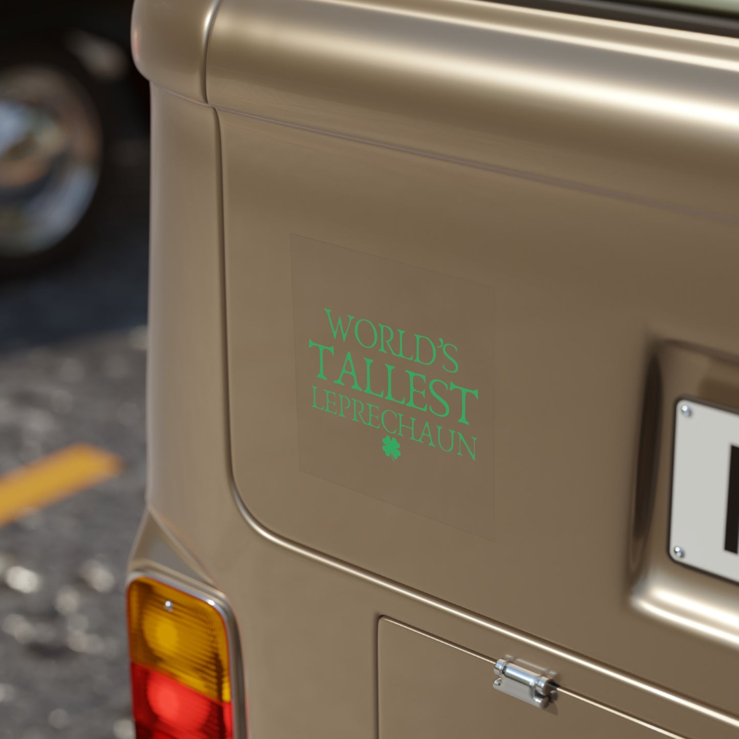 World's Tallest Leprechaun Sticker — Transparent Outdoor Square