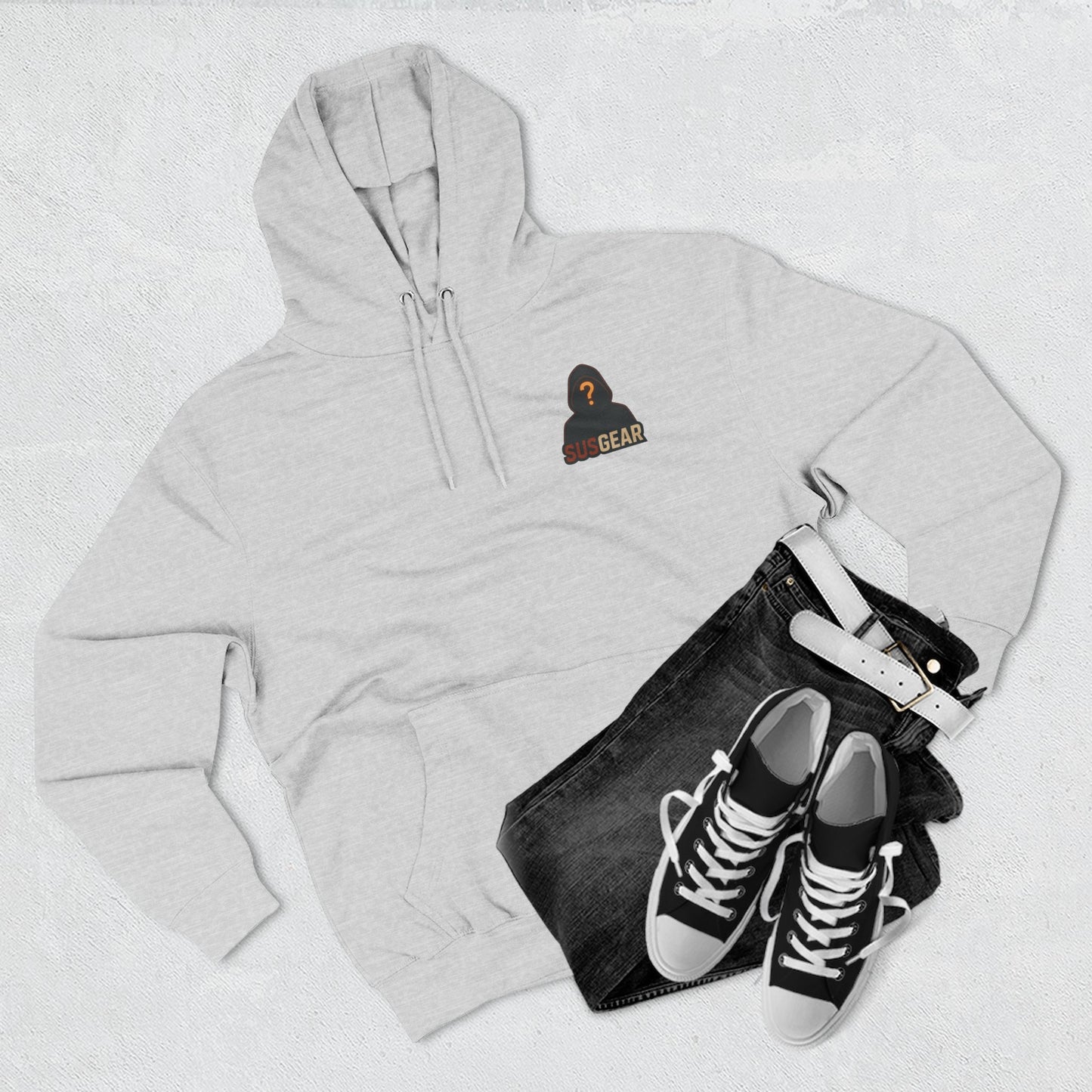 SusGear Hoodie — Suspicious Mystery Logo Fleece Pullover