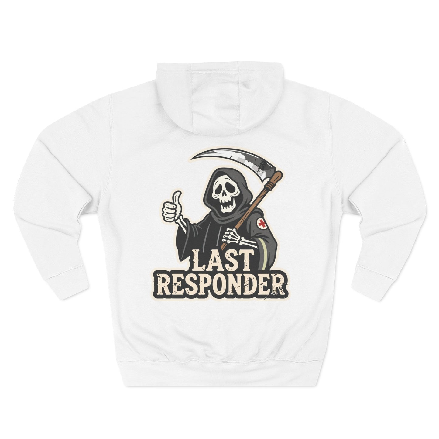 "Last Responder" Pullover Hoodie - Grim Reaper Graphic for EMT & Medical Professionals
