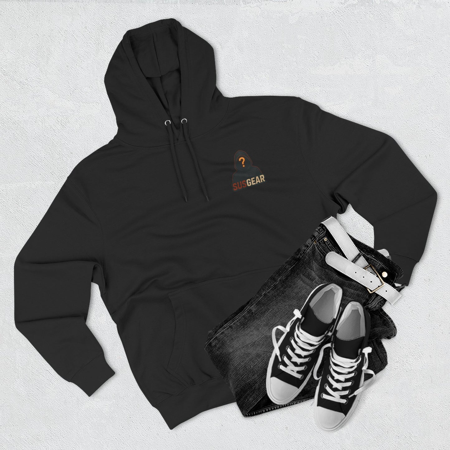 SusGear Hoodie — Suspicious Mystery Logo Fleece Pullover
