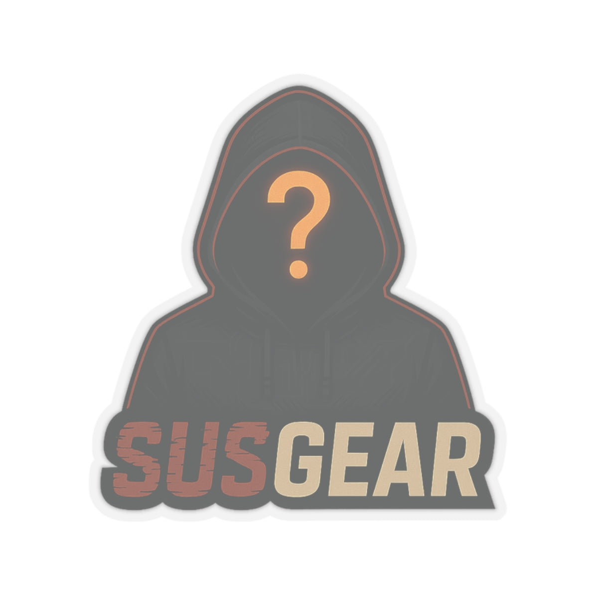 Mysterious Hoodie Figure Stickers - SUSGEAR Kiss-Cut Vinyl