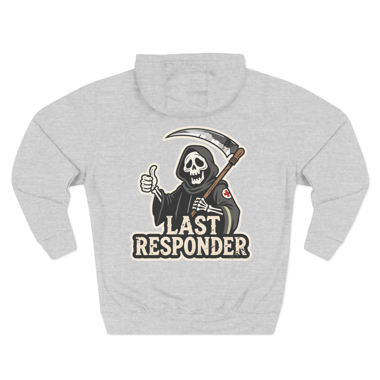 "Last Responder" Pullover Hoodie - Grim Reaper Graphic for EMT & Medical Professionals