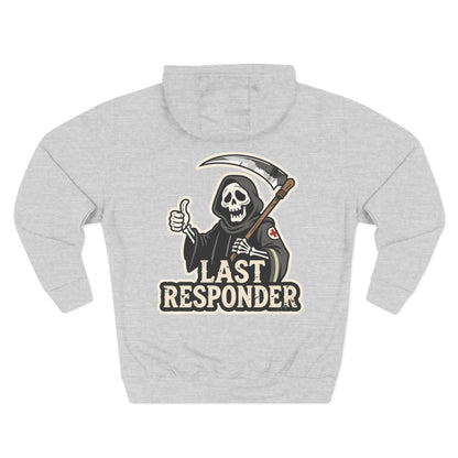 "Last Responder" Pullover Hoodie - Grim Reaper Graphic for EMT & Medical Professionals