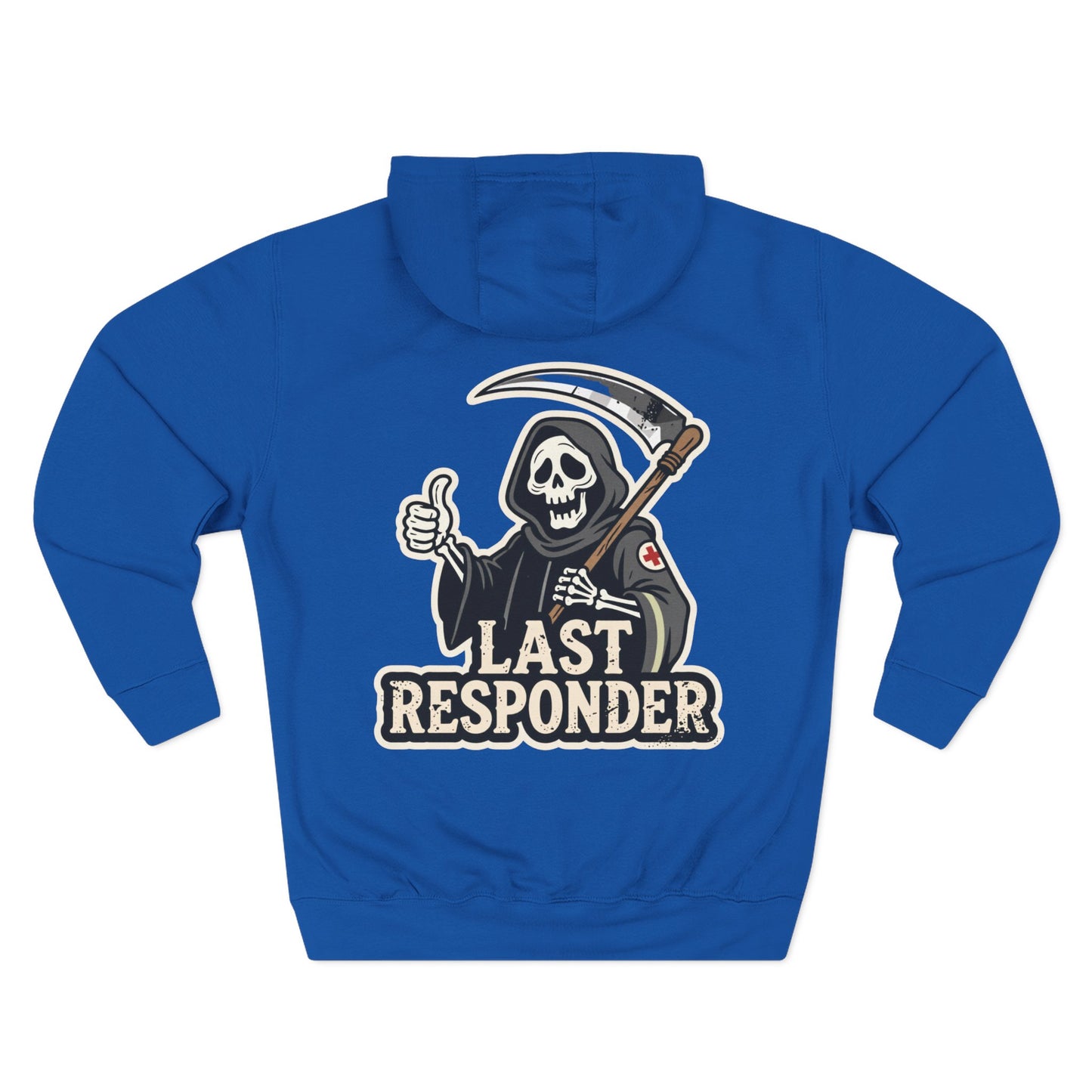 "Last Responder" Pullover Hoodie - Grim Reaper Graphic for EMT & Medical Professionals