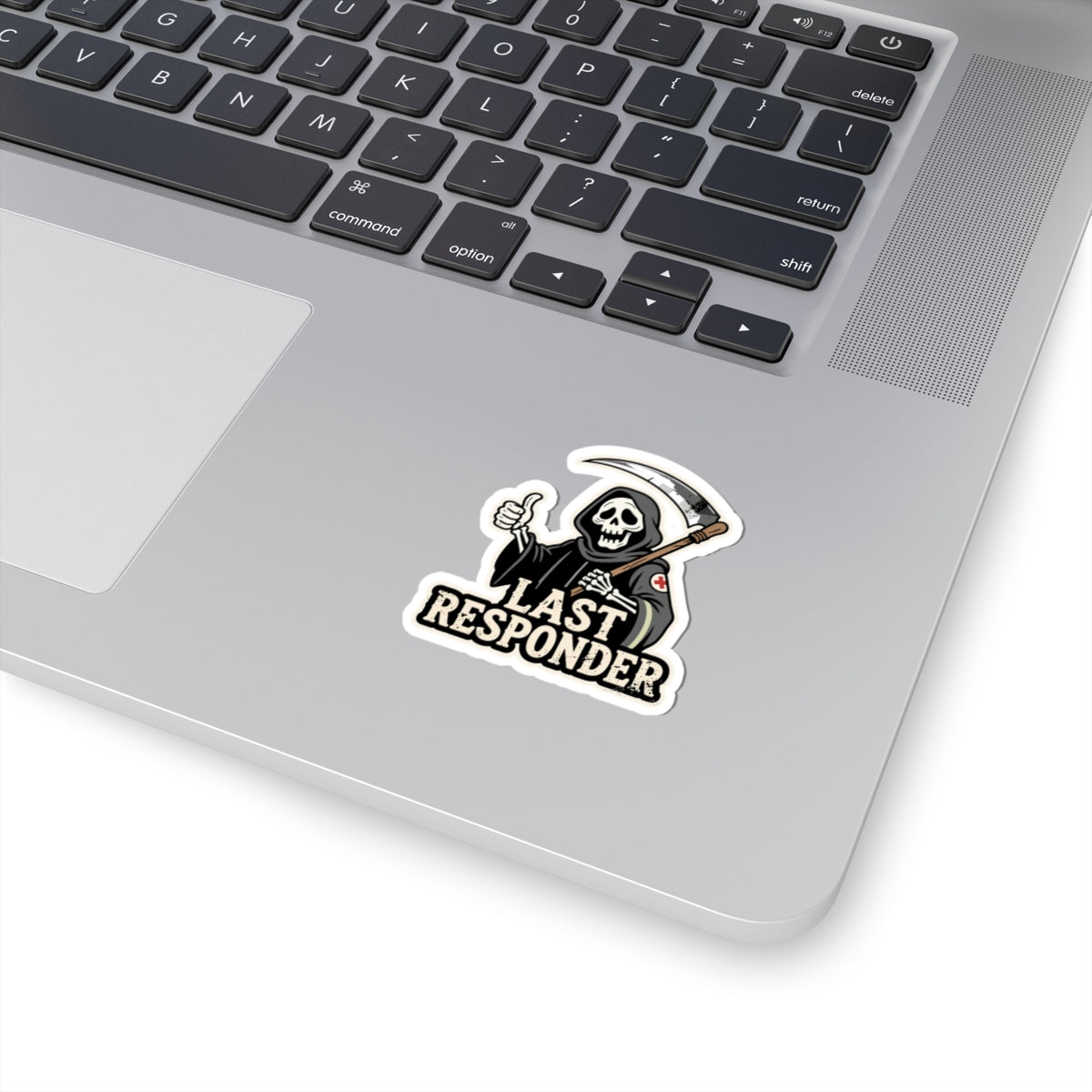 Last Responder Sticker - Grim Reaper Thumbs Up | Dark Humor Vinyl Decal