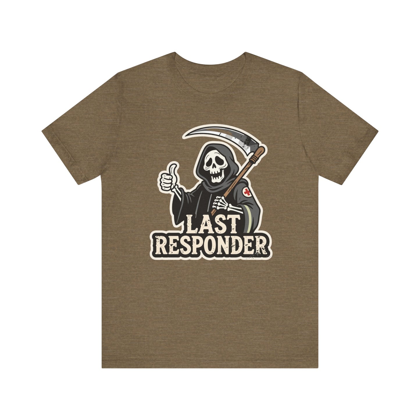 Last Responder Tee - Grim Reaper Thumbs Up Graphic Shirt | Dark Humor