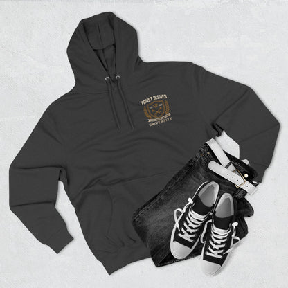 Trust Issues University Hoodie — Vintage Collegiate Crest Fleece Pullover