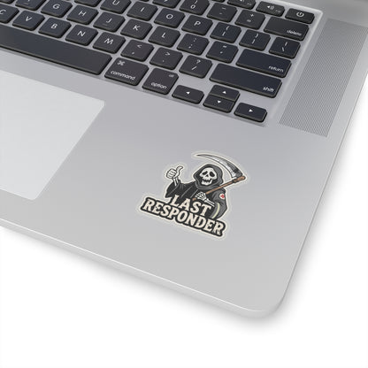 Last Responder Sticker - Grim Reaper Thumbs Up | Dark Humor Vinyl Decal