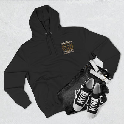Trust Issues University Hoodie — Vintage Collegiate Crest Fleece Pullover