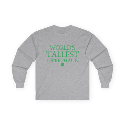 "World's Tallest Leprechaun" Funny Irish Long Sleeve Shirt