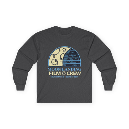 Moon Landing Film Crew Long Sleeve Shirt - Retro Space Graphic Tee