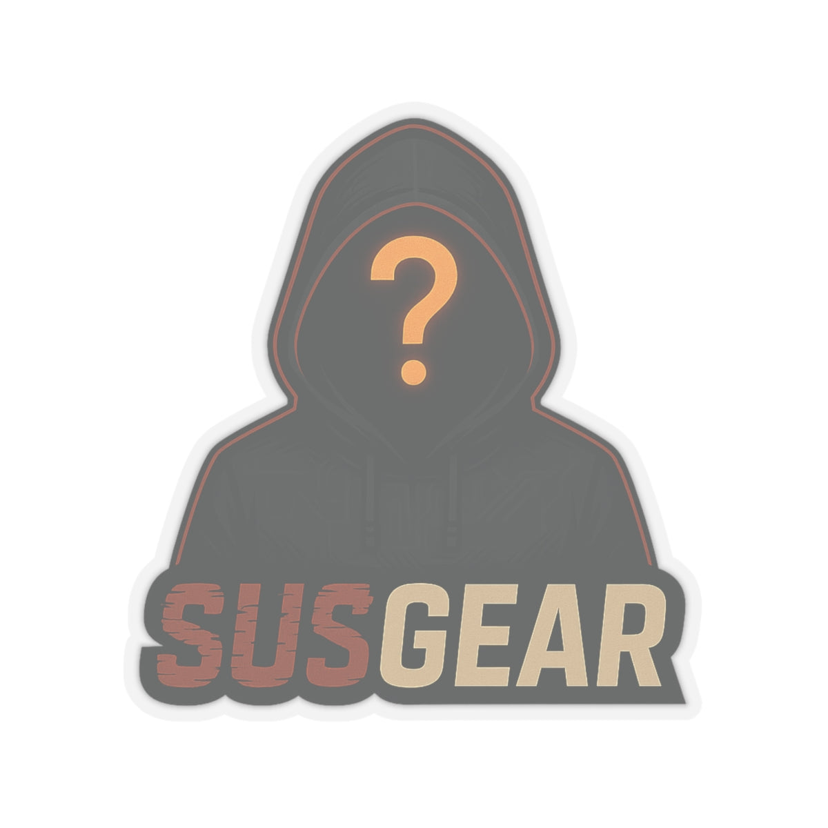 Mysterious Hoodie Figure Stickers - SUSGEAR Kiss-Cut Vinyl