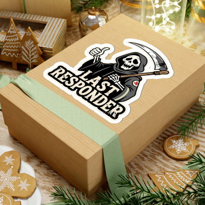 Last Responder Sticker - Grim Reaper Thumbs Up | Dark Humor Vinyl Decal