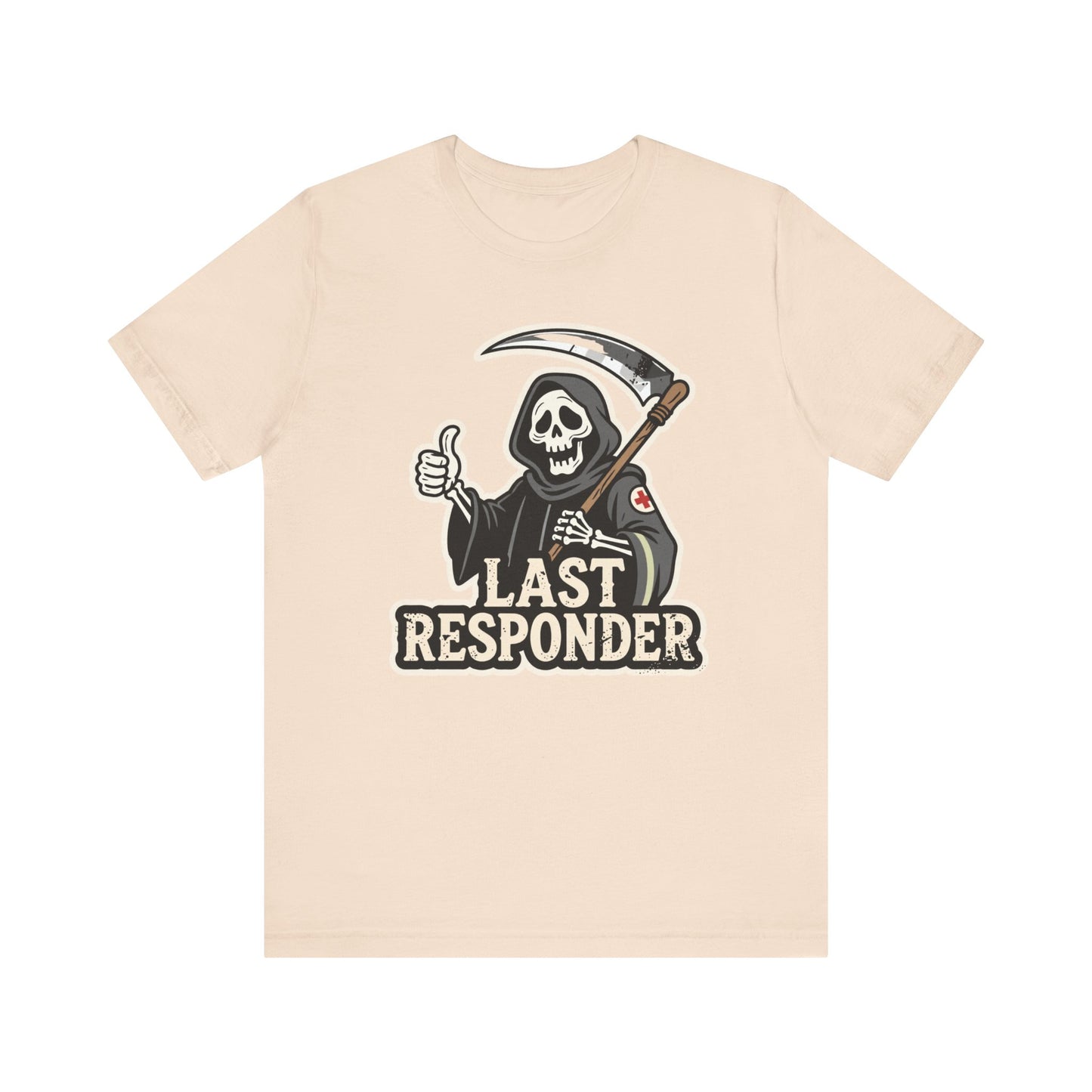 Last Responder Tee - Grim Reaper Thumbs Up Graphic Shirt | Dark Humor