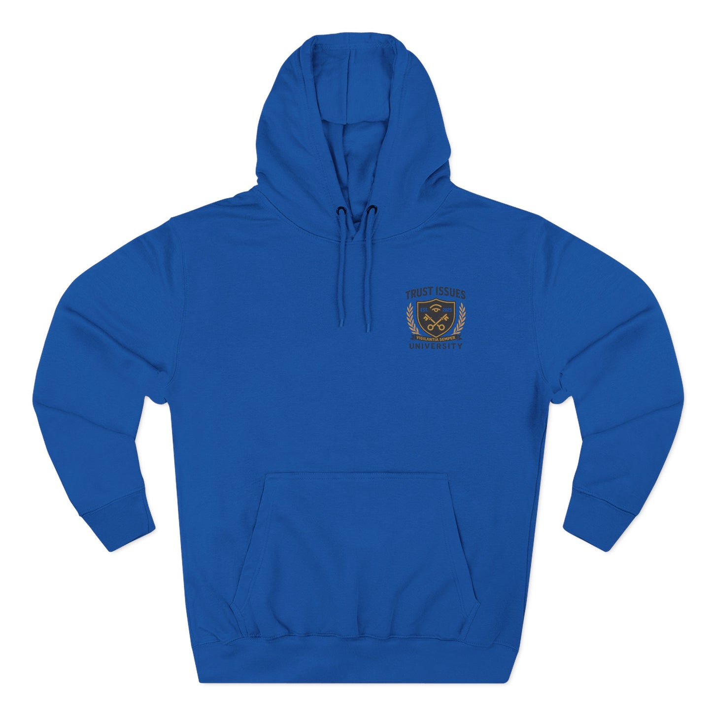 Trust Issues University Hoodie — Crest Logo Fleece Pullover ("Trust Issues")