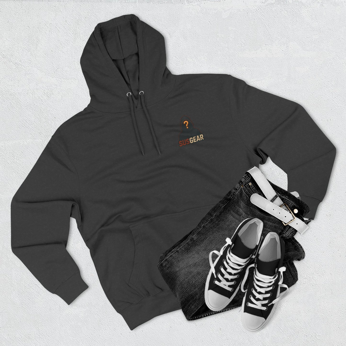 SusGear Hoodie — Suspicious Mystery Logo Fleece Pullover