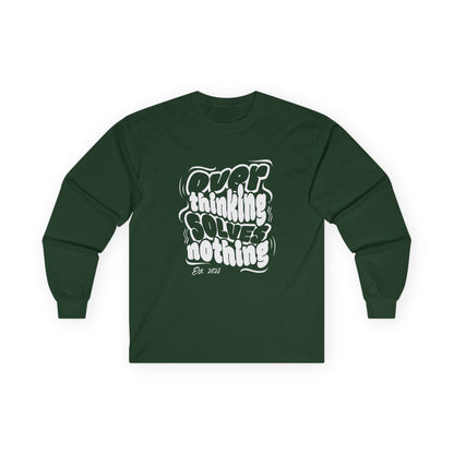 "Overthinking Solves Nothing" Retro Long Sleeve Shirt