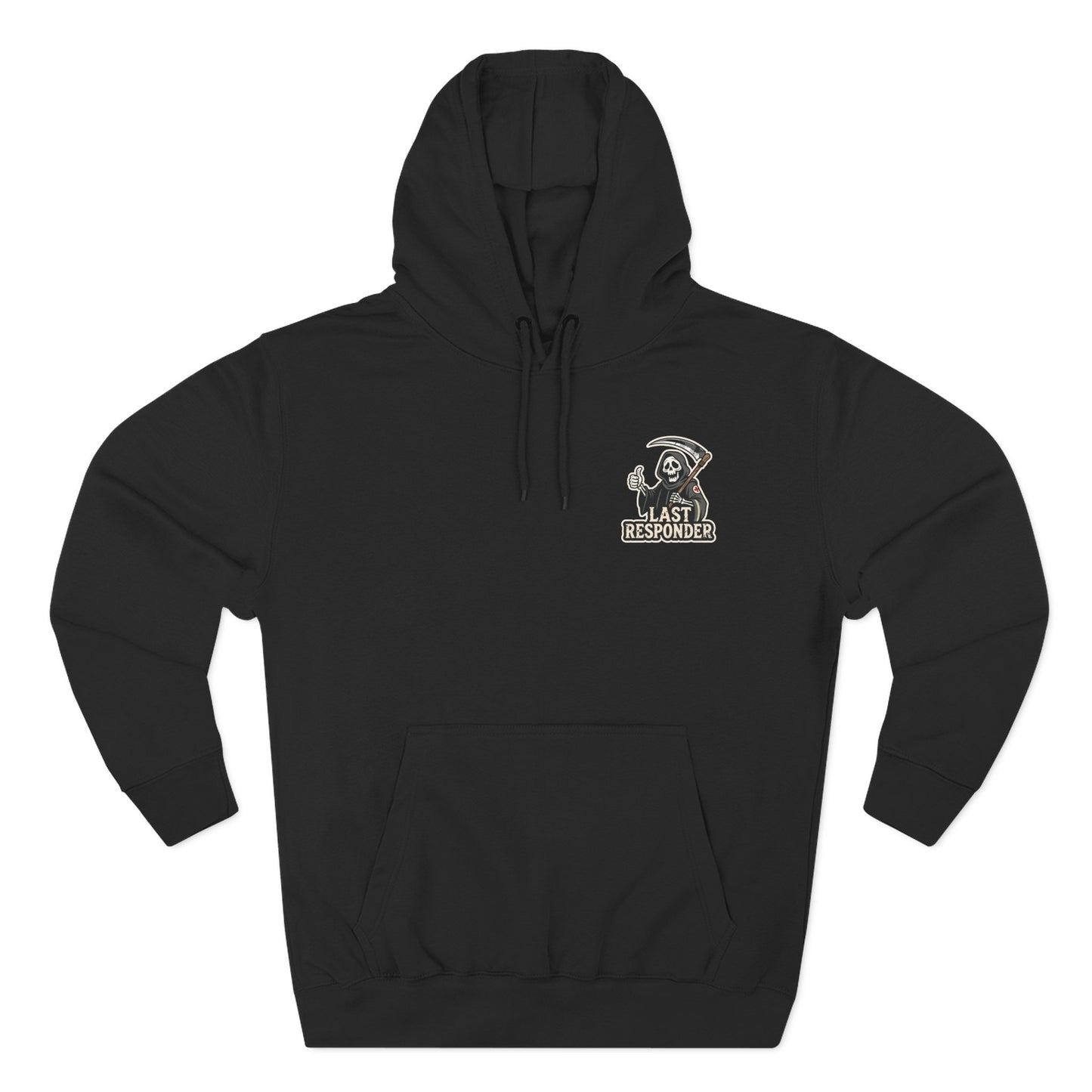 "Last Responder" Pullover Hoodie - Grim Reaper Graphic for EMT & Medical Professionals