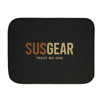 "Trust No One" Sherpa Blanket - SUSGEAR Cozy Two-Tone Throw
