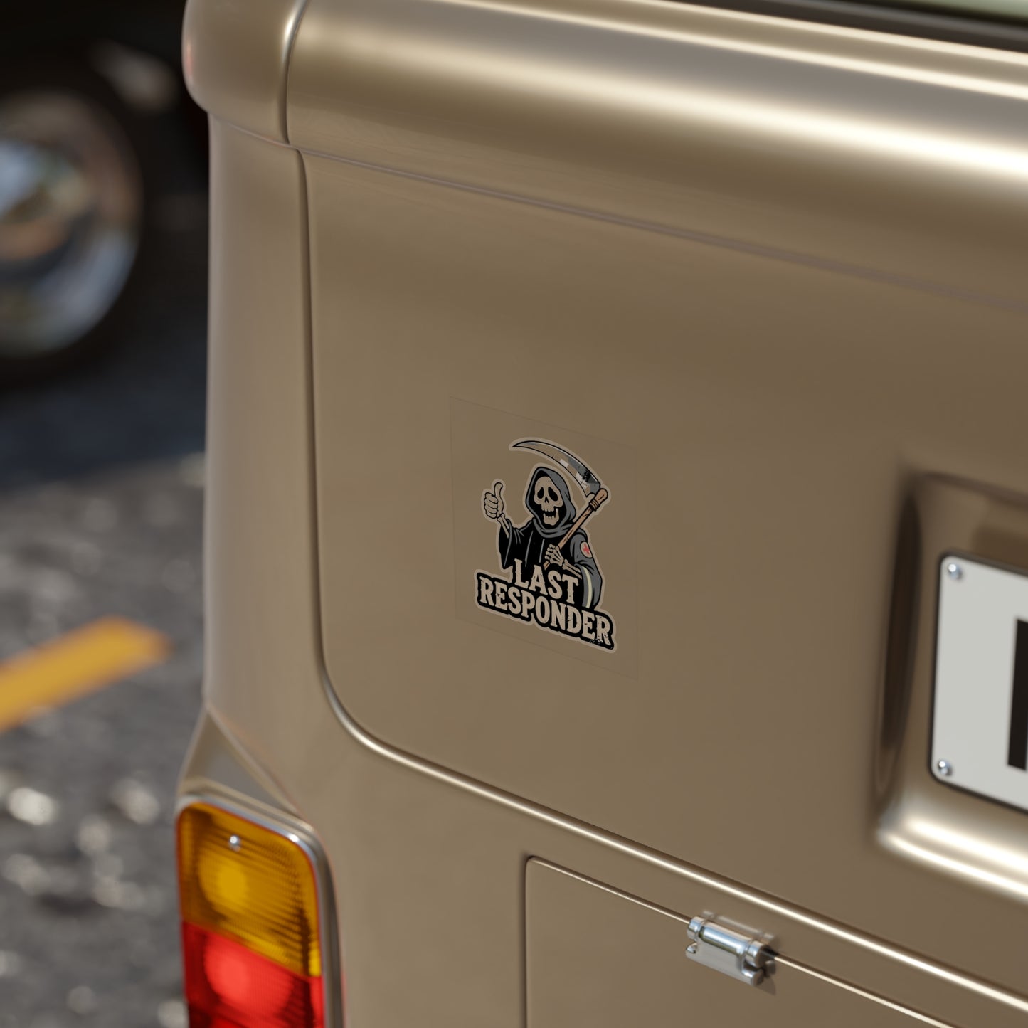 Last Responder Transparent Outdoor Sticker — Grim Reaper EMS Tribute