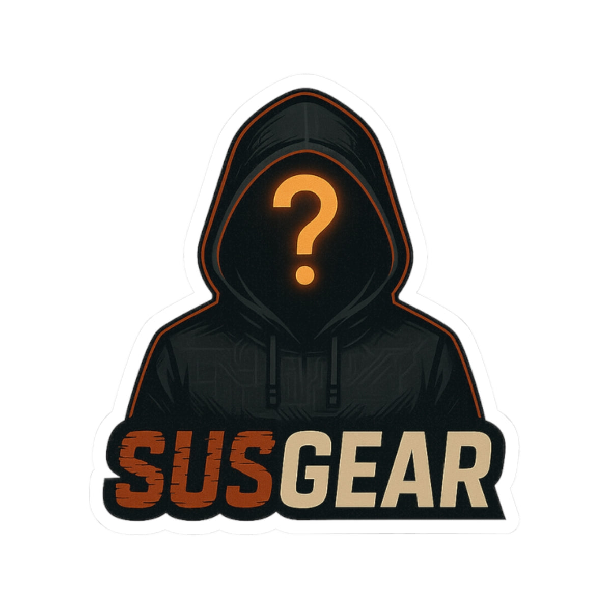 Mysterious Hoodie Figure Stickers - SUSGEAR Kiss-Cut Vinyl
