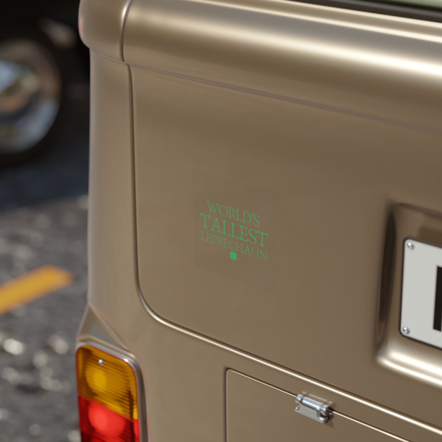 World's Tallest Leprechaun Sticker — Transparent Outdoor Square